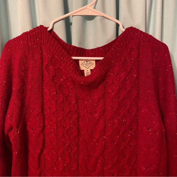 St. Johns Bay Red Womens Sweater - Picture 3 of 5